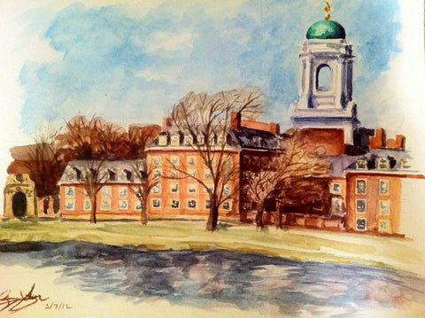Eliot House. Watercolor. Sold.